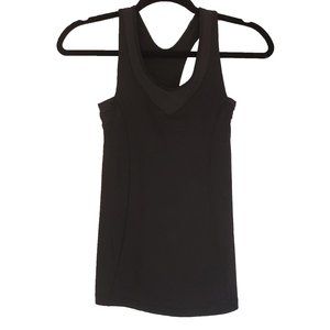 Lululemon Athletica Black Cutout Racerback Tank Top